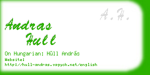 andras hull business card
